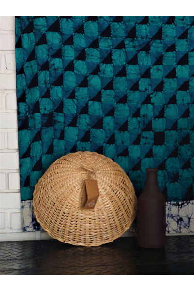 GRUHA Small Round Cane Food Cover - Sand Matte